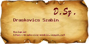 Draskovics Szabin névjegykártya